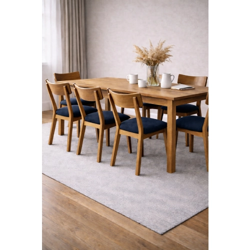 PRODUCENT Krzesło Dębowe KR-202 Tkanina Kolor Szary Ciemny / Grafitowy